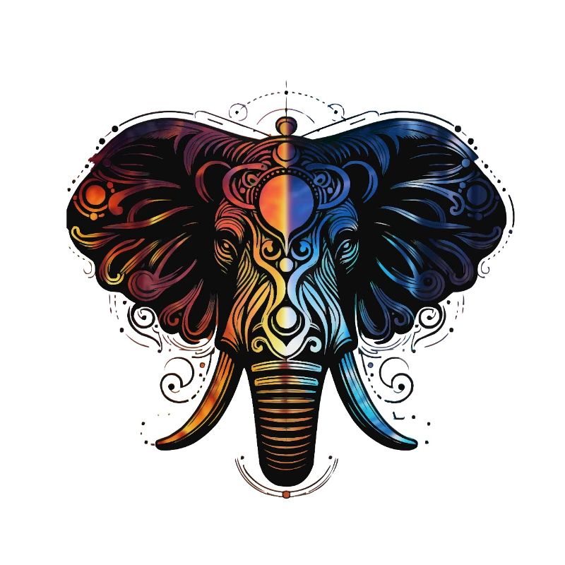 Éléphant Feu Eau