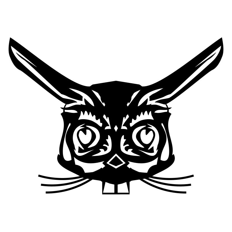 Visage abstrait de lapin