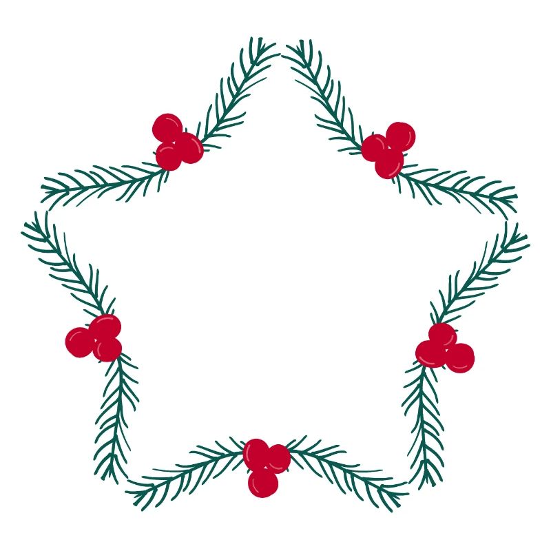 Weihnachtskranz in Sternform