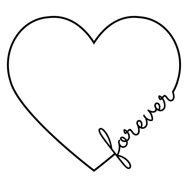 Forever heart line frame