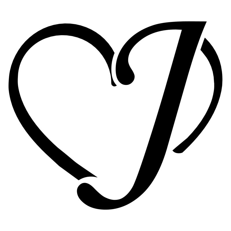 Herz Buchstaben J