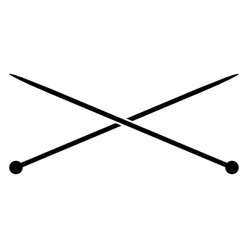 Knitting needles sewing needles design