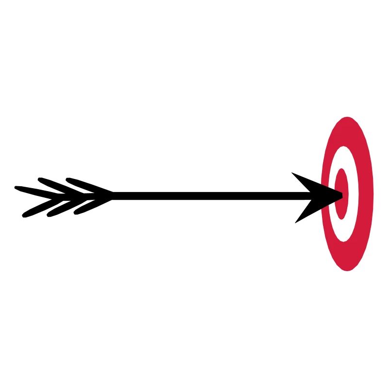 archery target center hit arrow bo