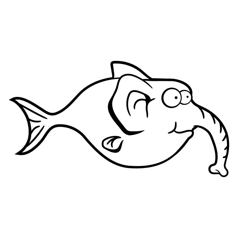 elephant trunk-thick fish funny comic