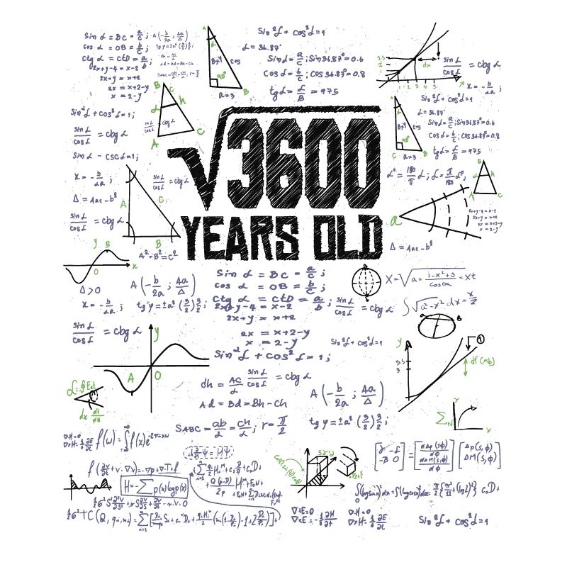 Racine carrée de 3600 math nerd 60e anniversaire