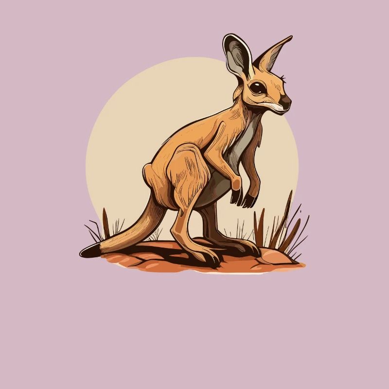 Kangaroo comic cartoon style