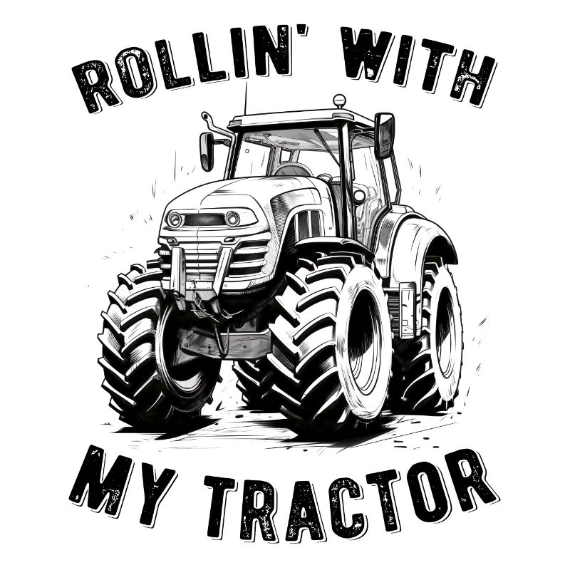 Rollin' With My Tractor Tractor Farmer Gift