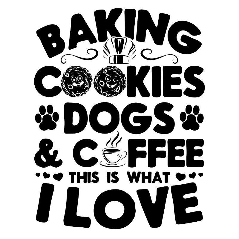 Faire des biscuits Chiens et café C’est ce que j’aime -