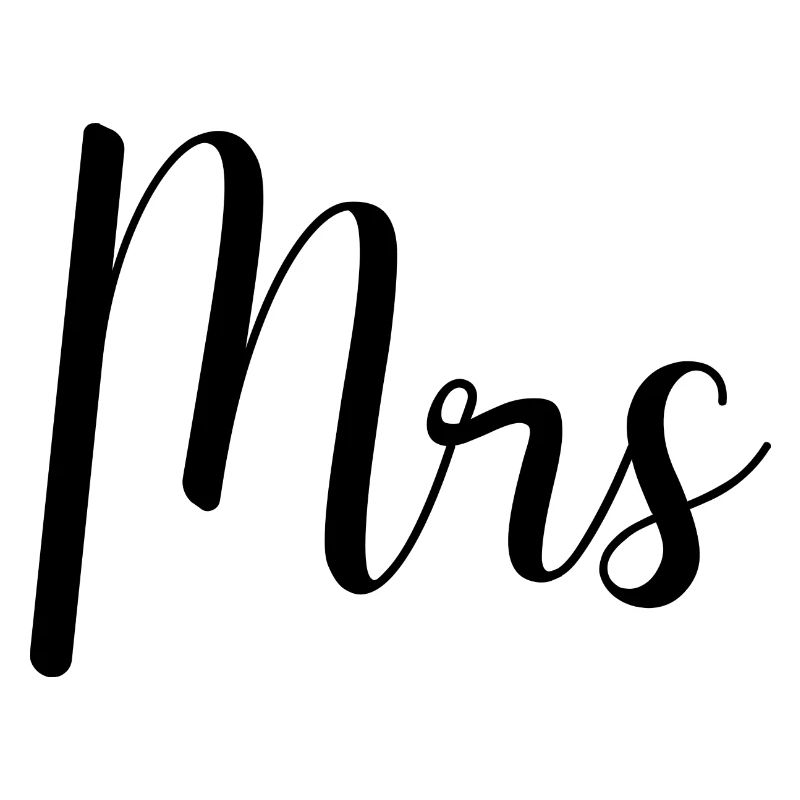 Mrs Hochzeit Geschenk Typography