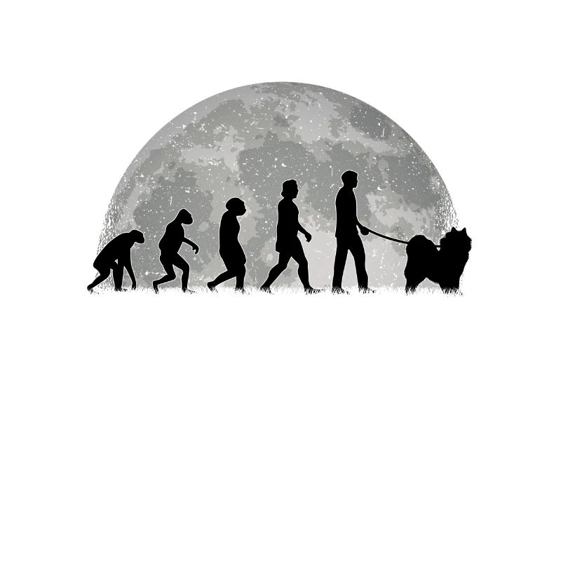 Samojede Evolution Mond Schlittenhund Samojeden