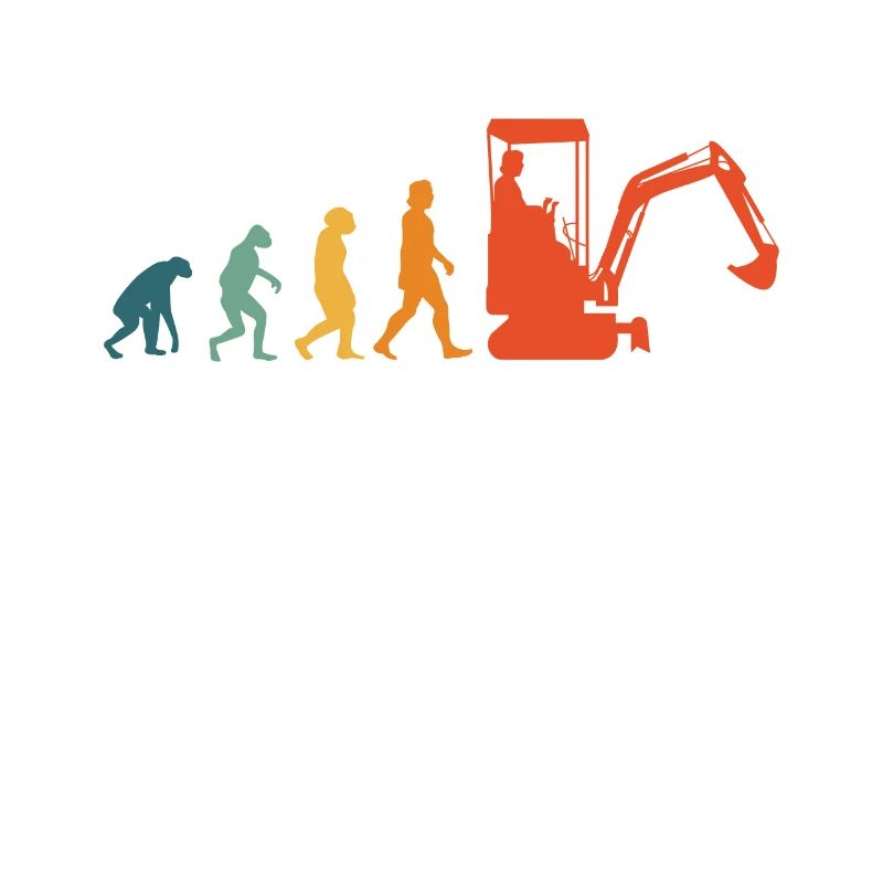 Baggerführer Evolution Retro Bagger Baggerfahrer