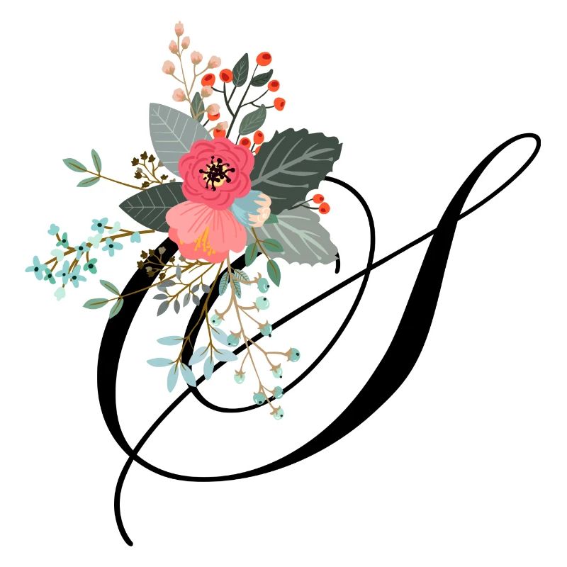 Lettre s fleuris