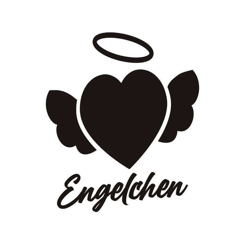 Engelchen mit Herz und Heiligenschein