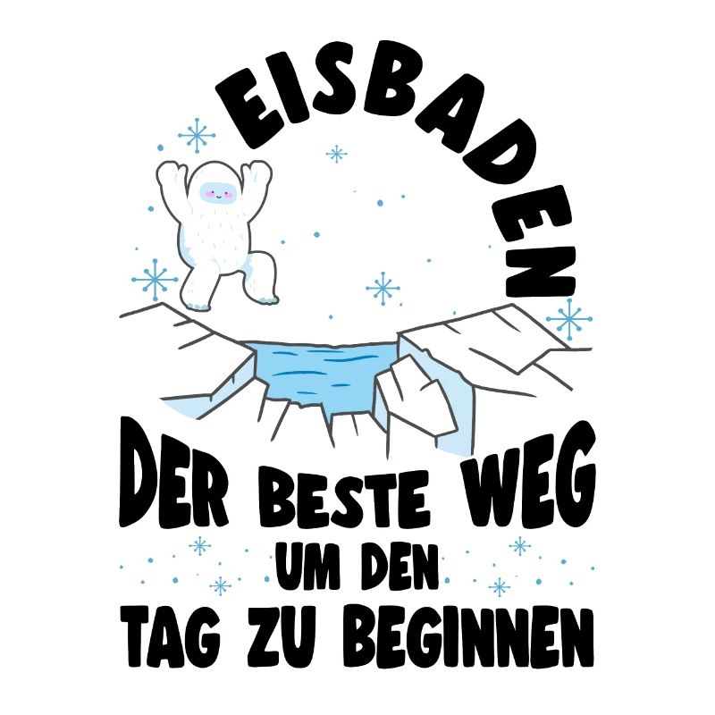 Eisbaden Spruch Eisschwimmer Sonnenbaden Eisbader