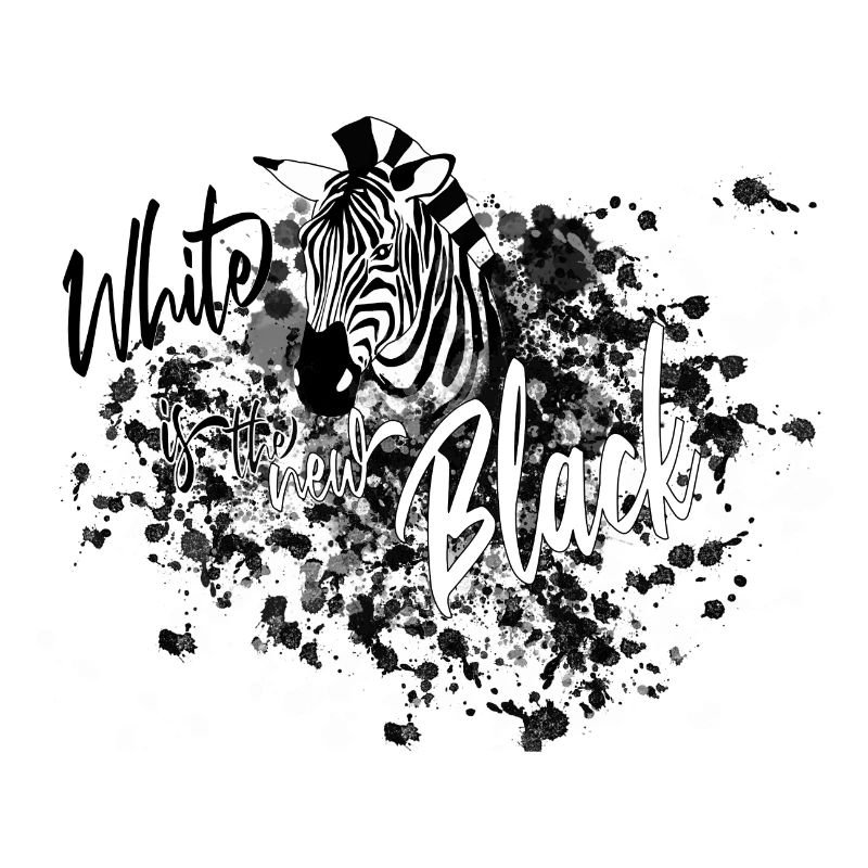 Zebra White Black