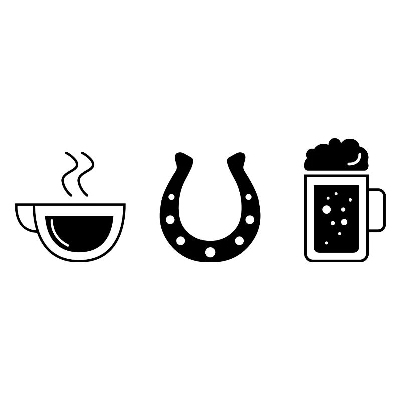 Kaffeebier und Pferd -