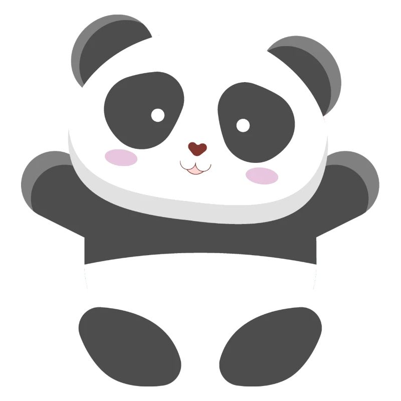 Panda cheers panda bear design