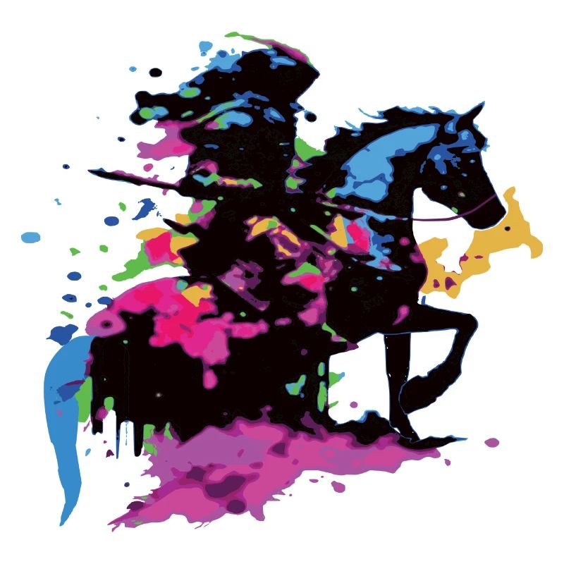 Cavalier Cheval coloré