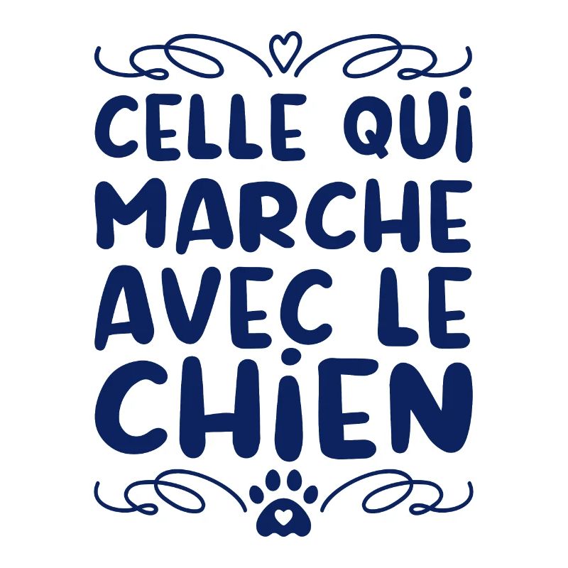 celle qui marche avec le chien