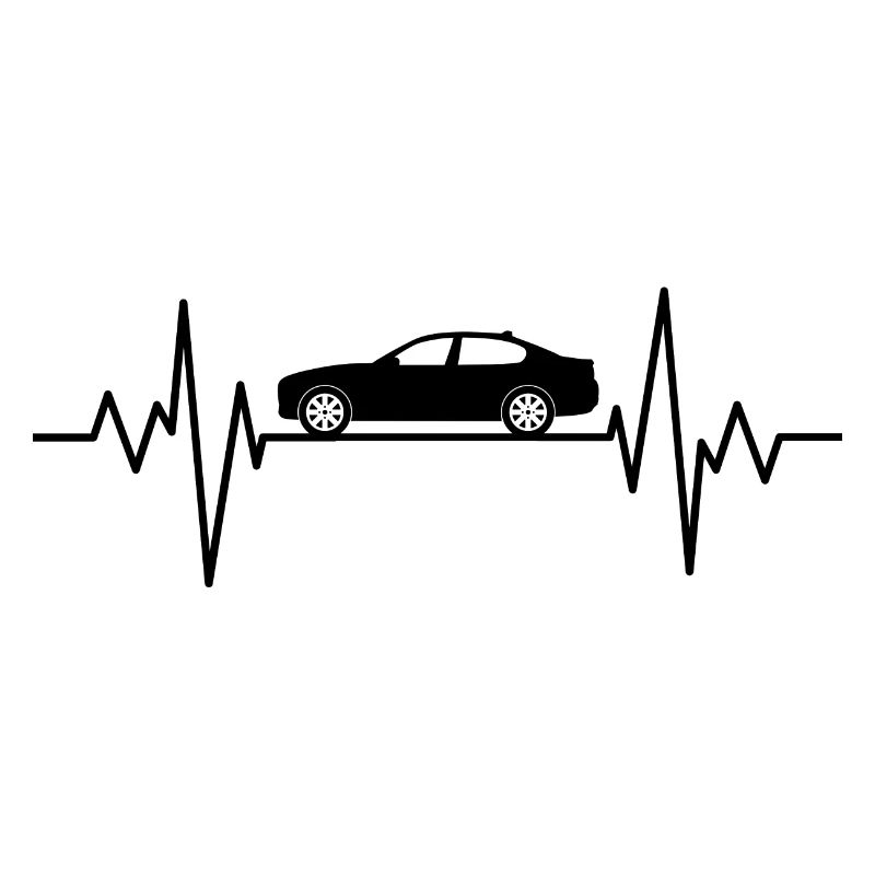 Auto Herzfrequenz. Auto-T-Shirt
