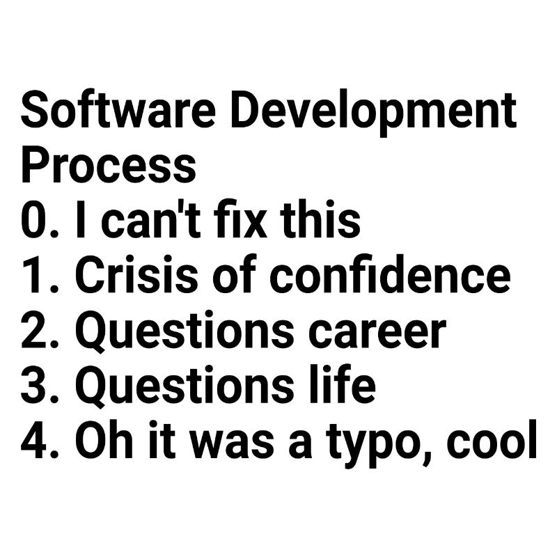 Software Development Process: Crisis to Typo!