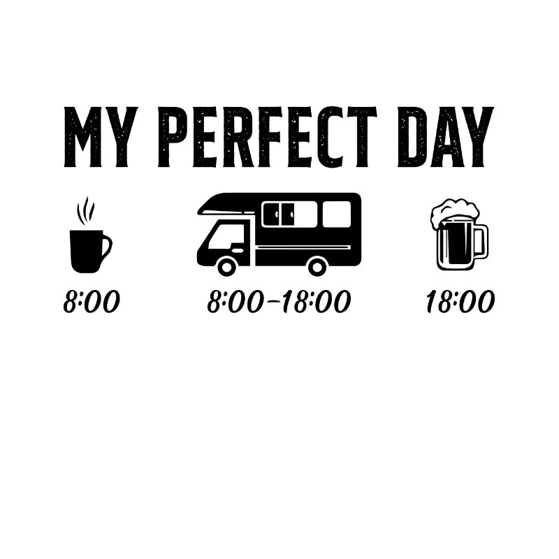 Perfekter Tag Kaffee Camping Auto Humor Geschenk