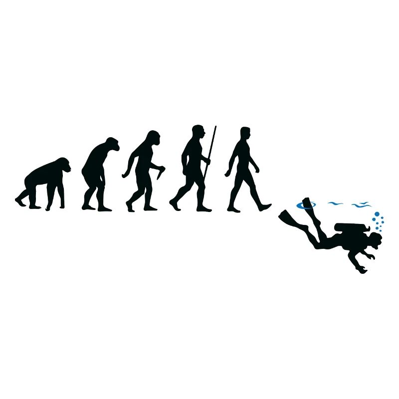 Evolution Of Man Funny Scuba Diving Gift