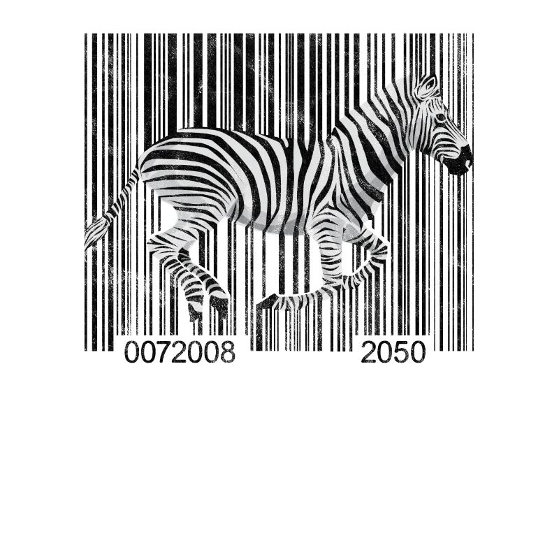 Zebra Barcode Running Graphic