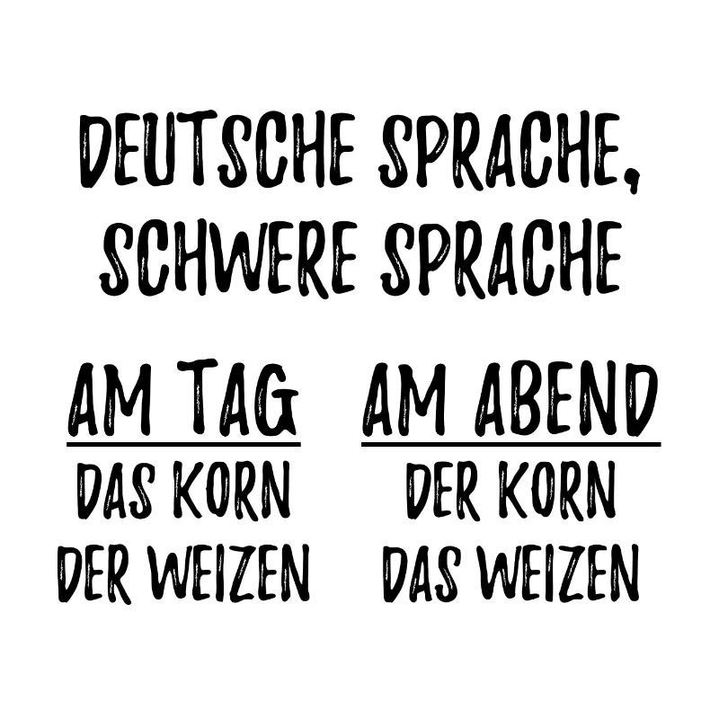 Deutsche Sprache schwere Sprache schwarz