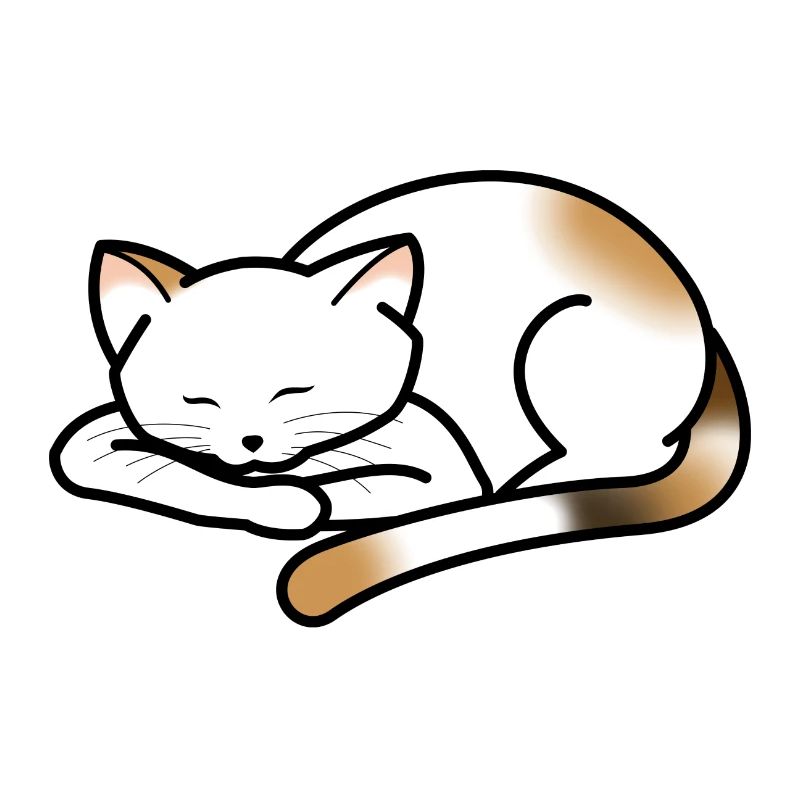 Kleine Katze macht ein Nickerchen