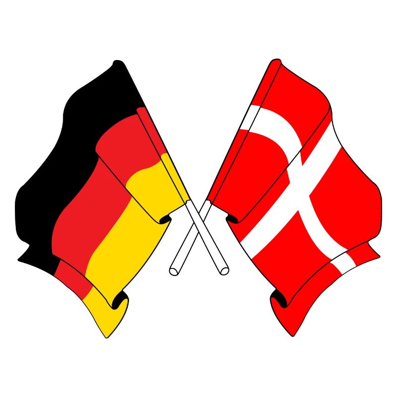 Drapeau de l’Allemagne et drapeau du Danemark