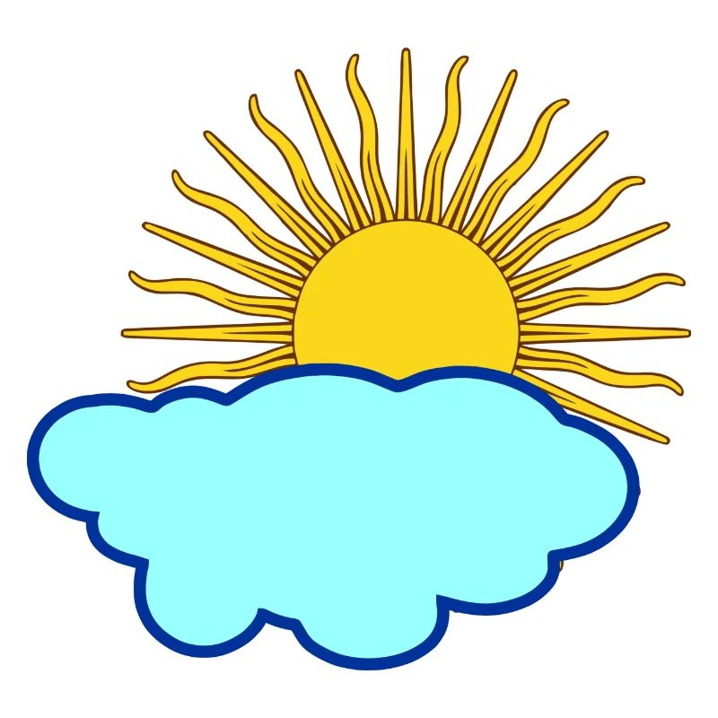 Sonne hinter Wolke