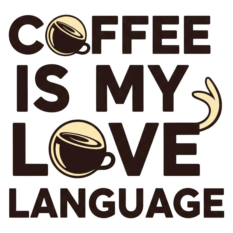Coffee is My Love Language – Bold Text Minimal Cof