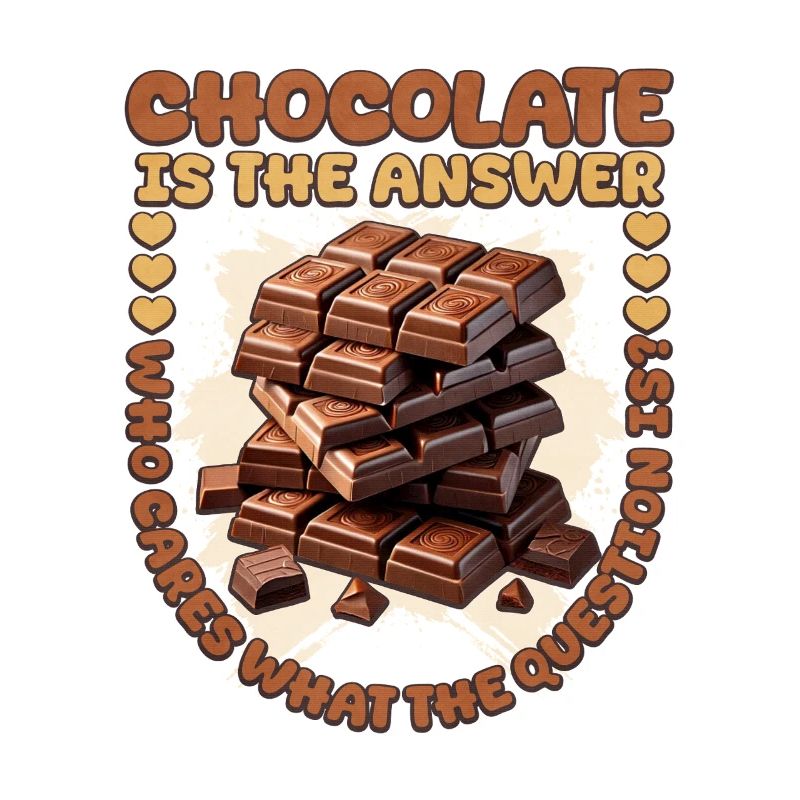 Chocolate design with a humorous message
