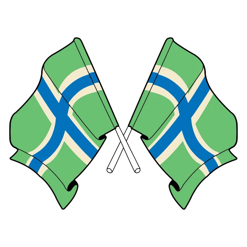 Drapeaux croisés du Gloucestershire