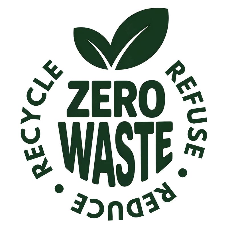 Design de badge écologique zéro déchet