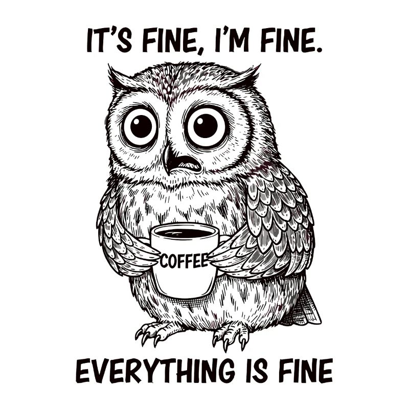 Its Fine Im Fine Kaffee Eule