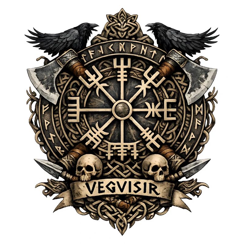 Vegvisir Nordischer Kompass