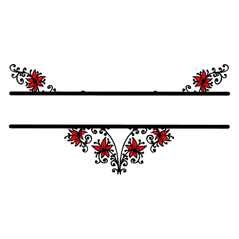 Bannière décorative de fleur