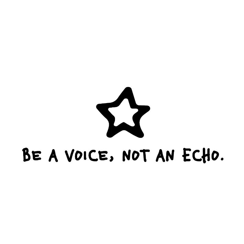 Be a voice not an echo – Minimal Statement Stern