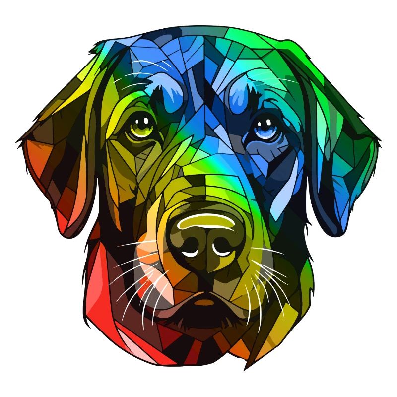 Labrador Hund Kopf Bunt
