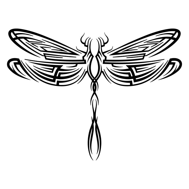 Drachenfliege libelle Tribal Tattoo
