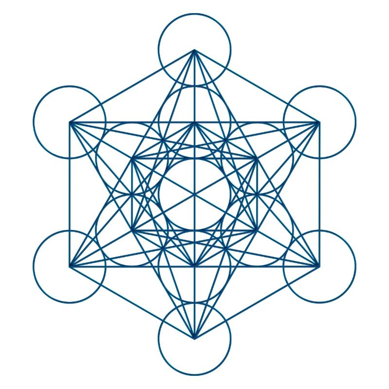 Le cube de Metatron - bleu