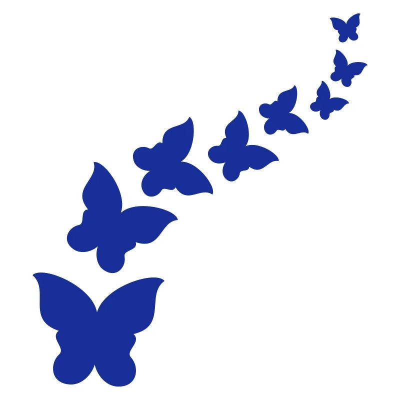 Beautiful flying butterfly pattern
