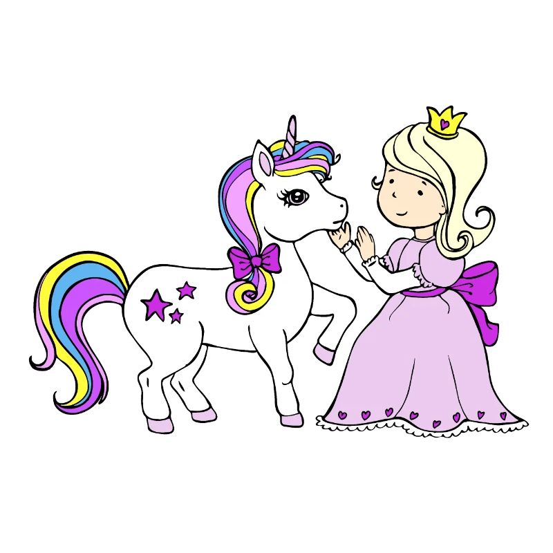 Licorne avec princesse