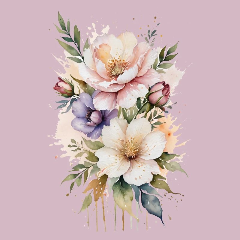 Murmures à l’aquarelle : Fleurs délicates