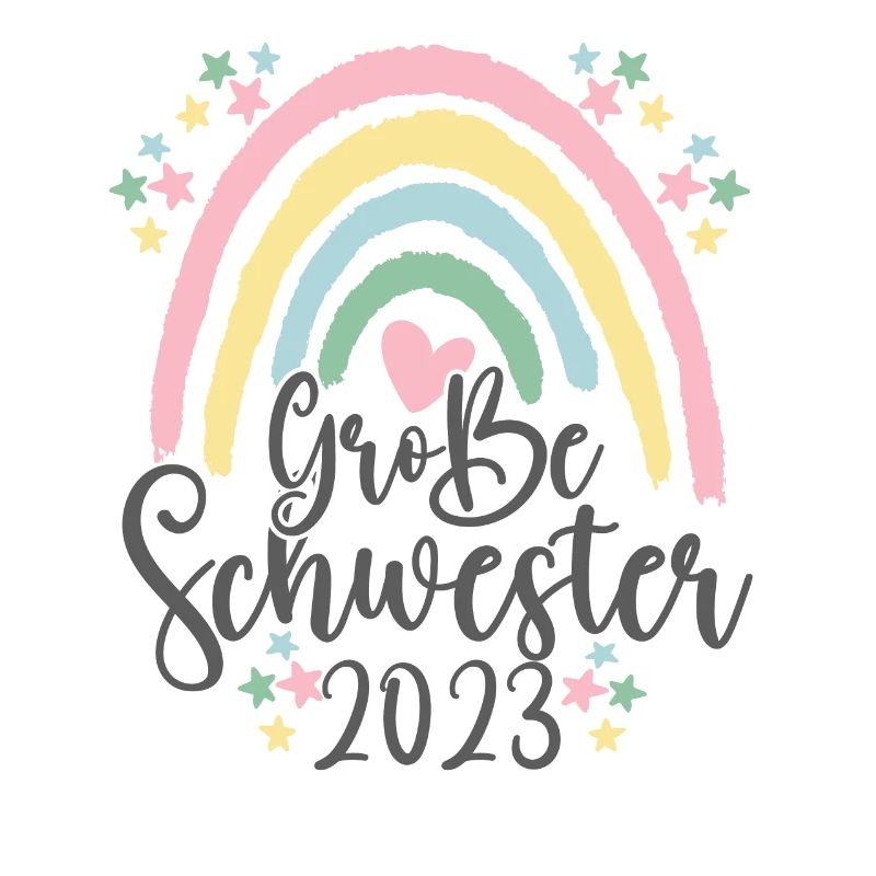 Boho Style Große Schwester 2023 Regenbogen Mädchen