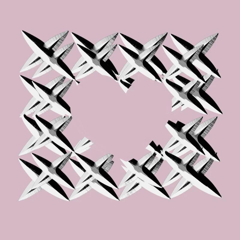 pattern cross net grey