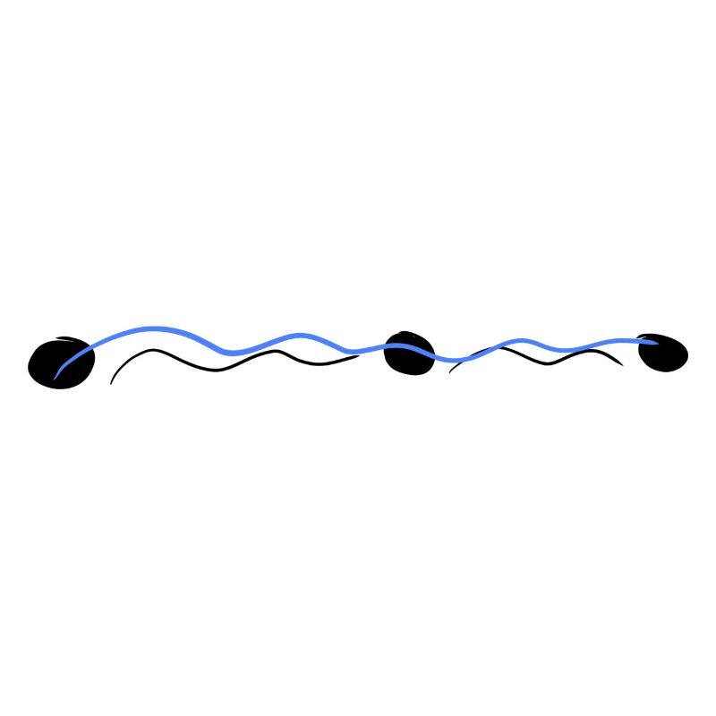 blue left wavy dots