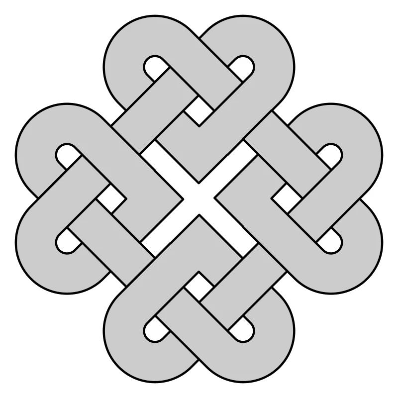 Keltischer Knoten mit Herzen